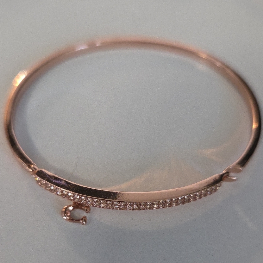 Coach Rose Gold Bracelet with Sparkling Accents